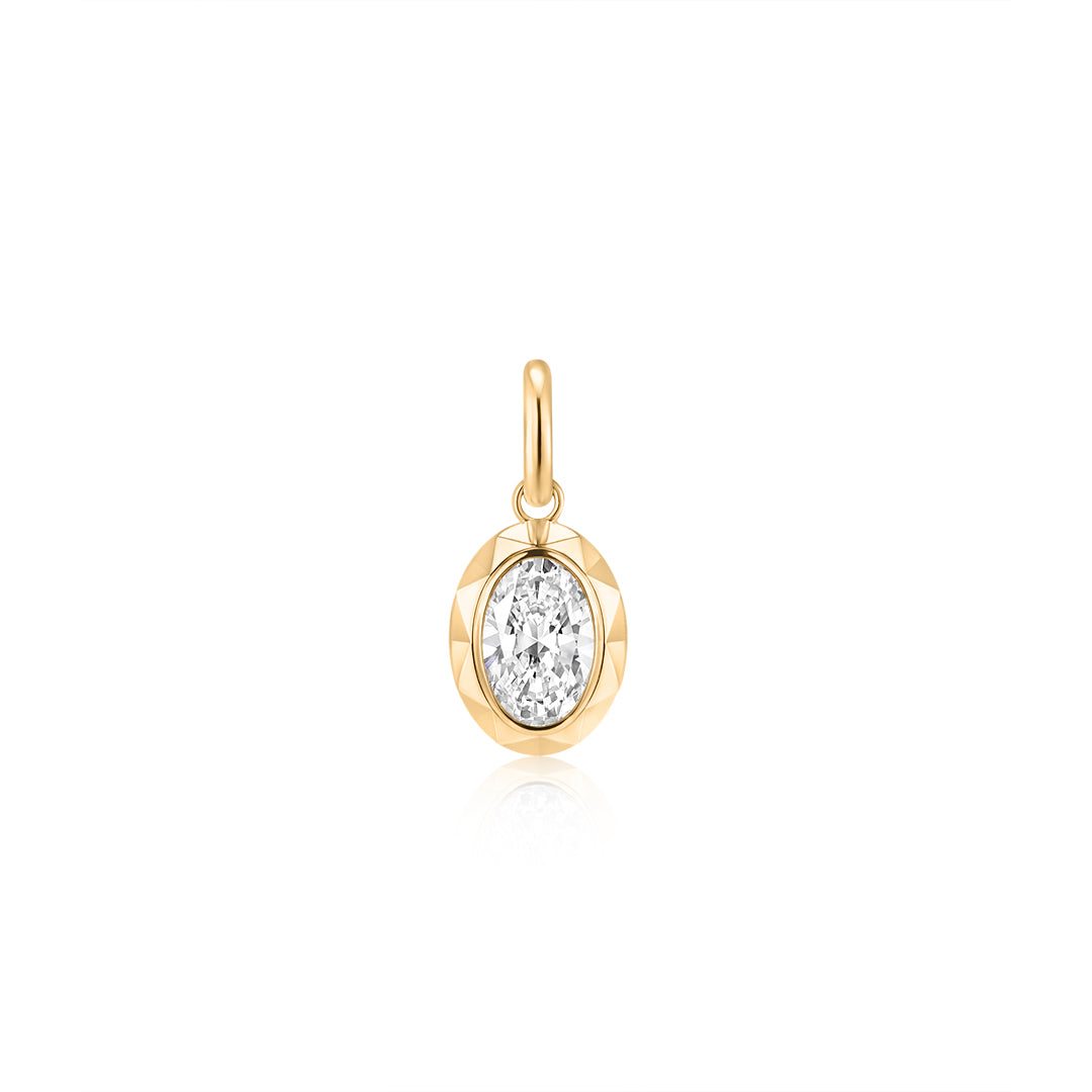 Oval Lab-Grown Diamond Statement Charm Pendant