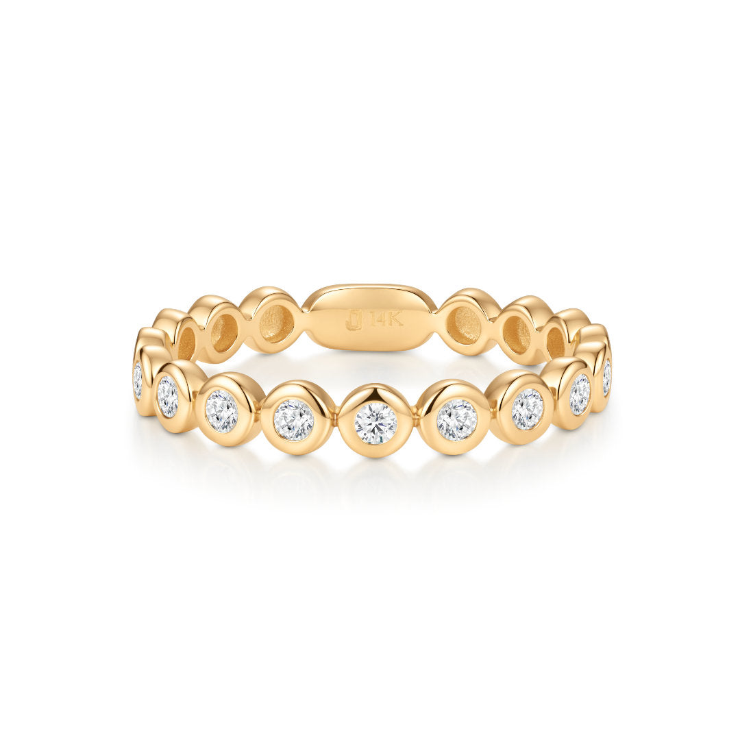 1.8MM Round Lab-Grown Diamond Bezel Eternity Ring