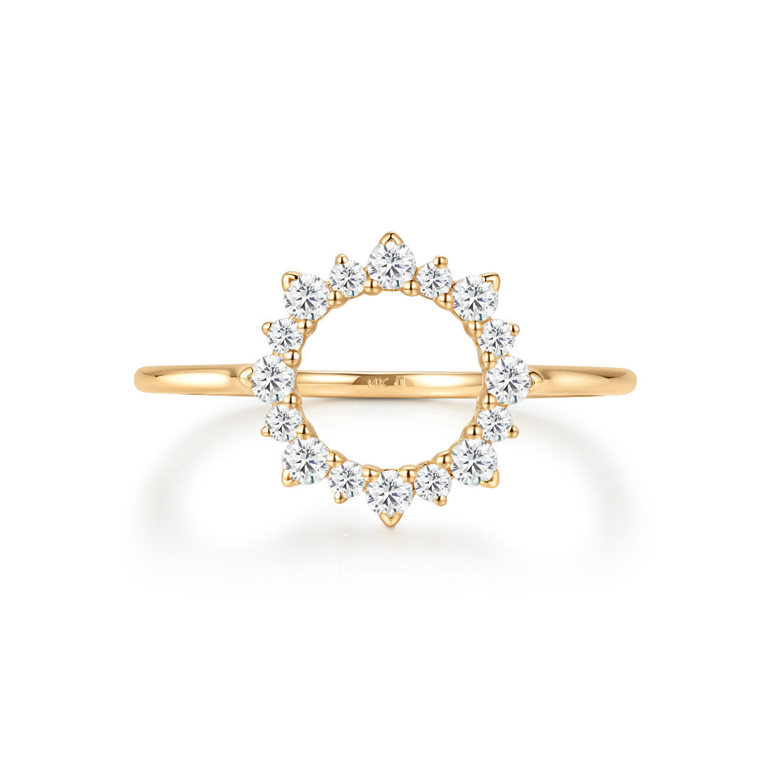 Round Lab-Grown Diamond Cluster Halo Ring