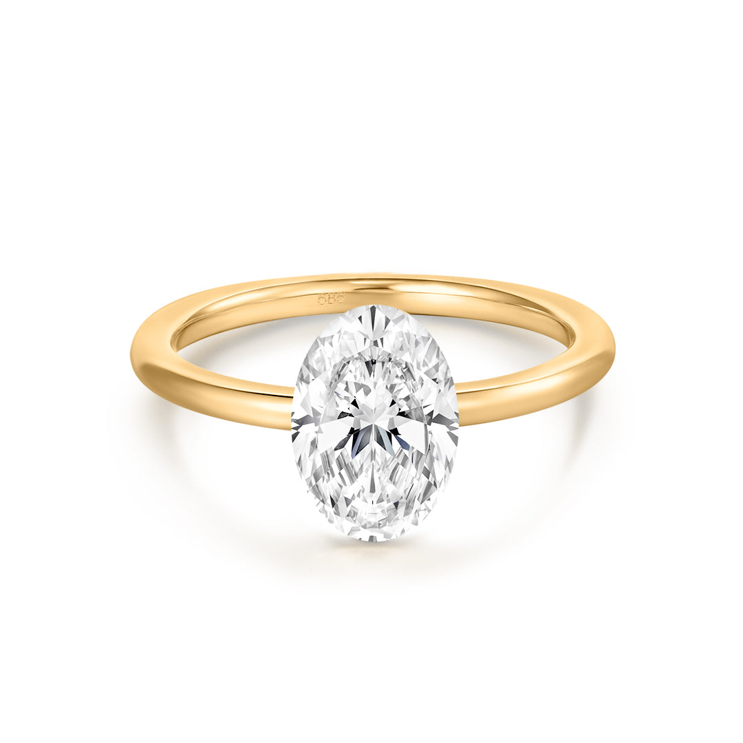 2.25ct Oval Lab-Grown Diamond Solitaire Engagement Ring