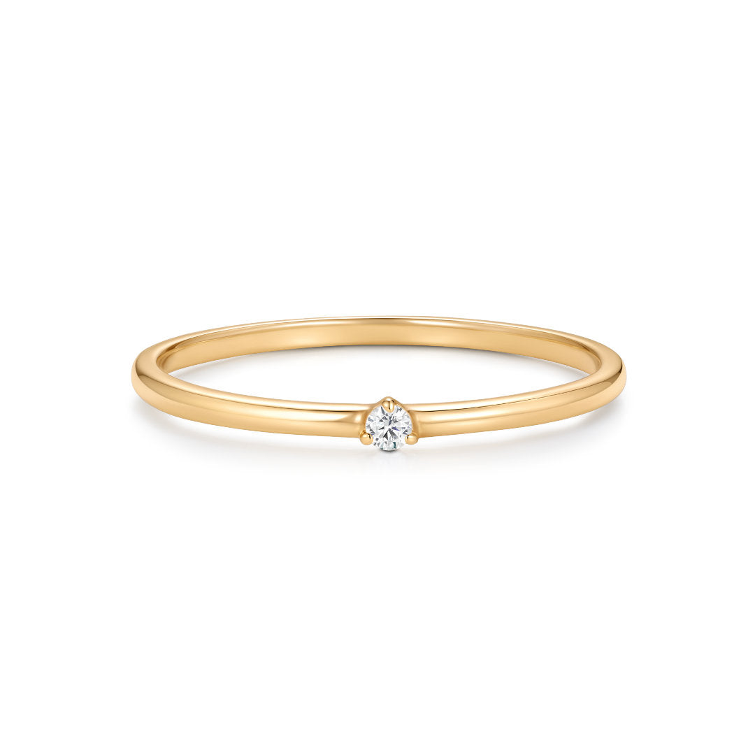 Lab-Grown Diamond Solitaire Stacking Ring