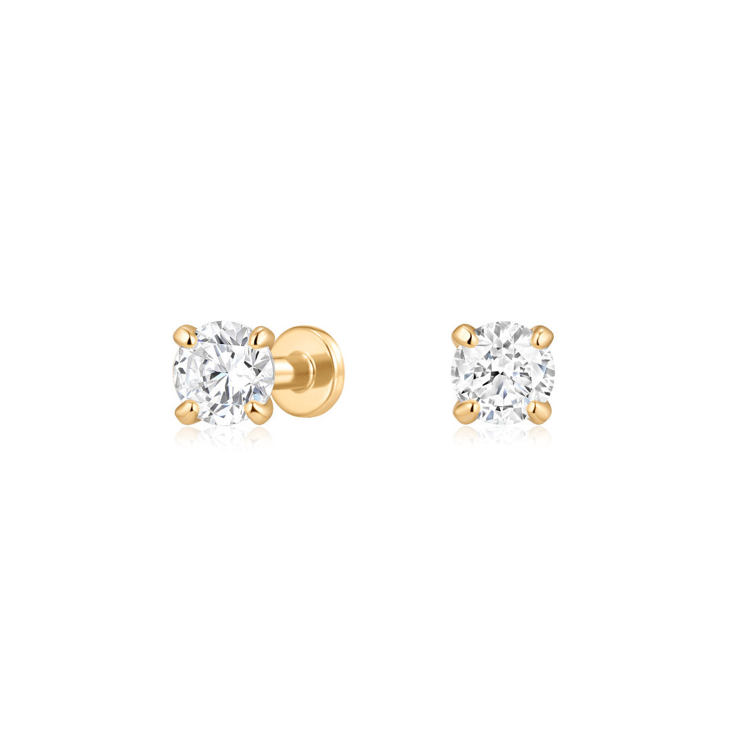 Lab-Grown Diamond Classic Prong Piercing Earring
