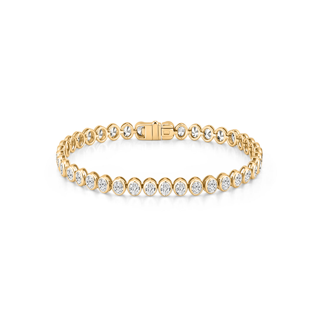 Lab-Grown Diamond Oval Link Tennis Bracelet