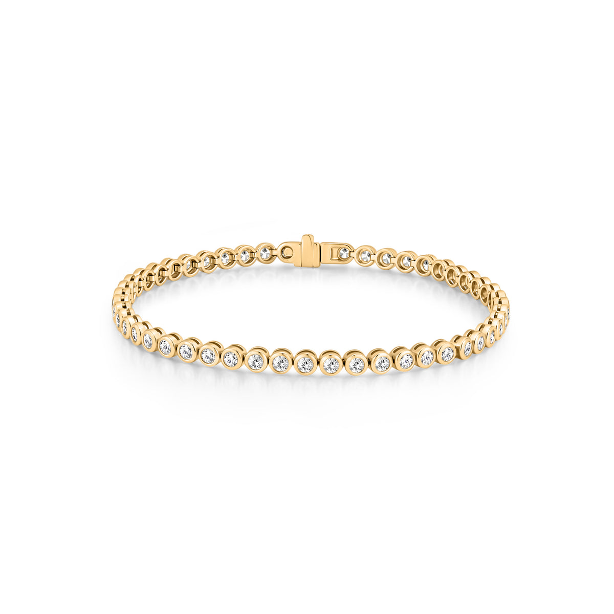 Lab-Grown Diamond Bezel Tennis Bracelet