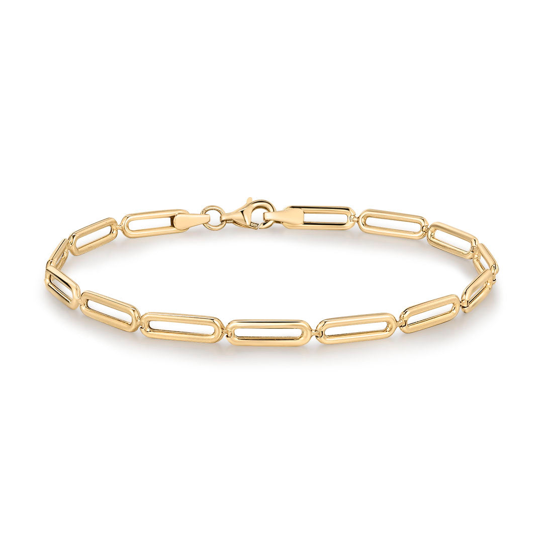 Minimalist Elongated Link Chain Bracelet-19CM