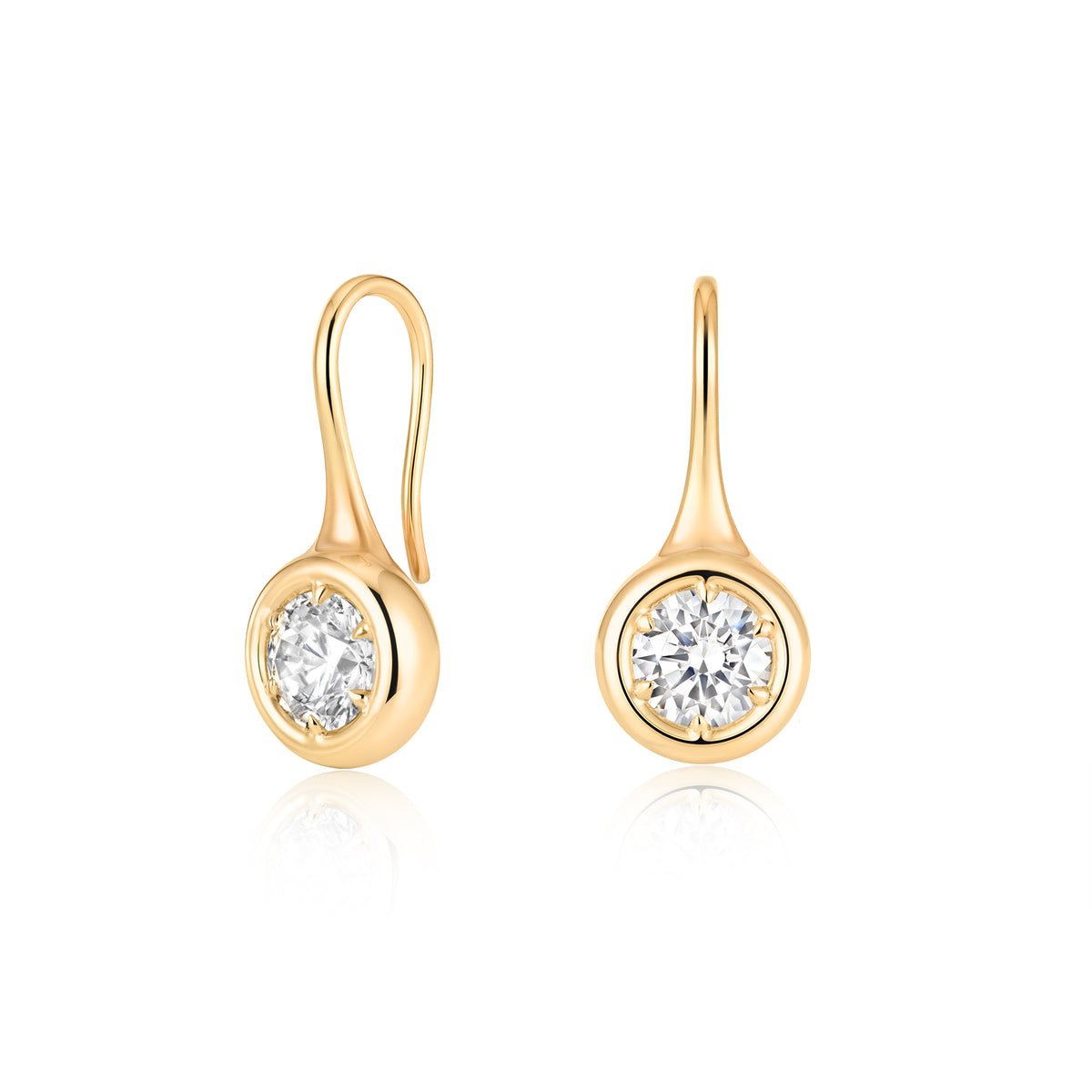 5MM Round Lab-Grown Diamond Framed Huggie Earrings