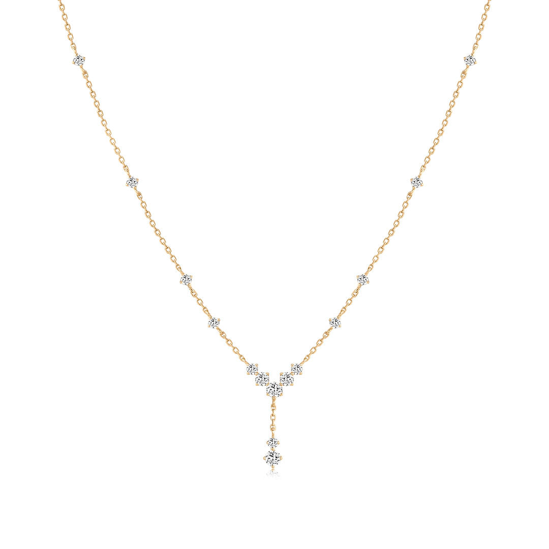 Lab-Grown Diamond Station Lariat Necklace
