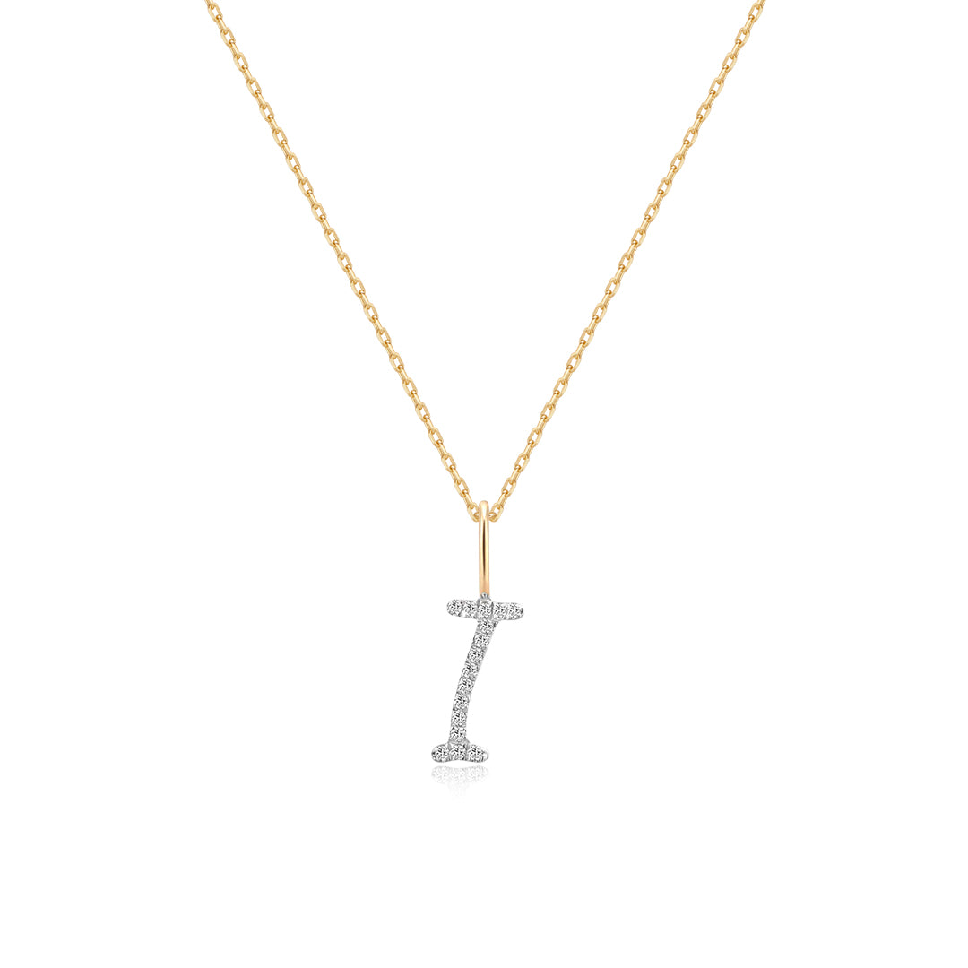 Pavé Diamond Initial Necklace