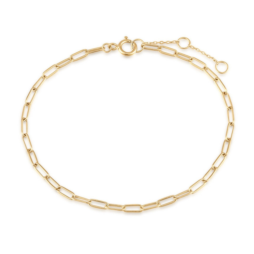 Essential Gold Paperclip Chain Bracelet