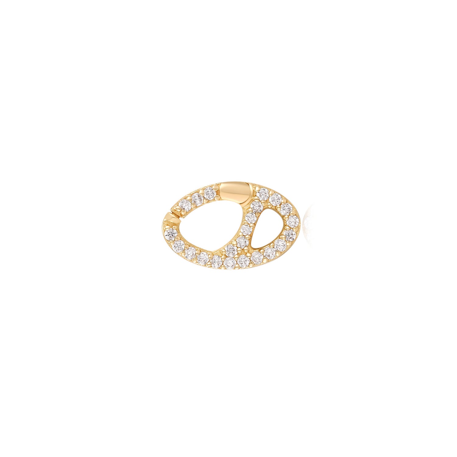 Pavé Lab-Grown Diamond Organic Link Connector