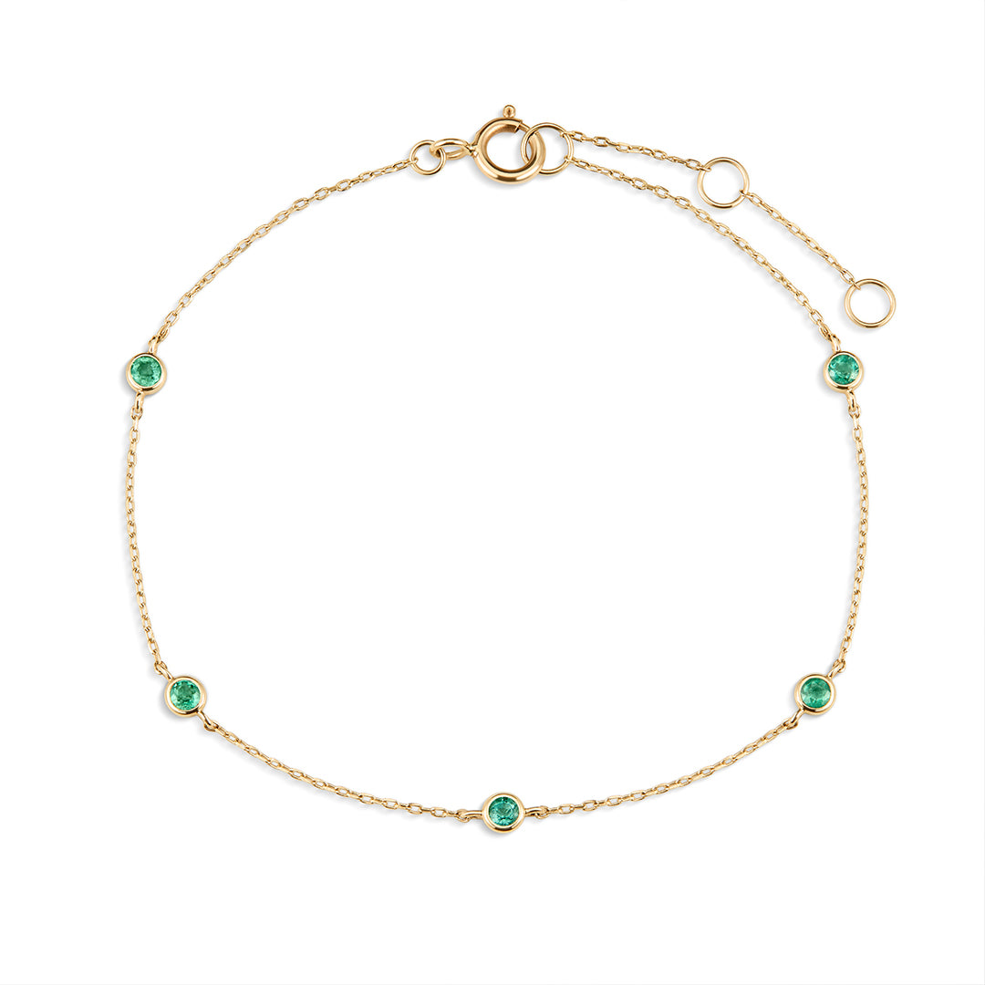 Birthstone Bezel Lab-Grown Diamond Bracelet — 12 Month Colors