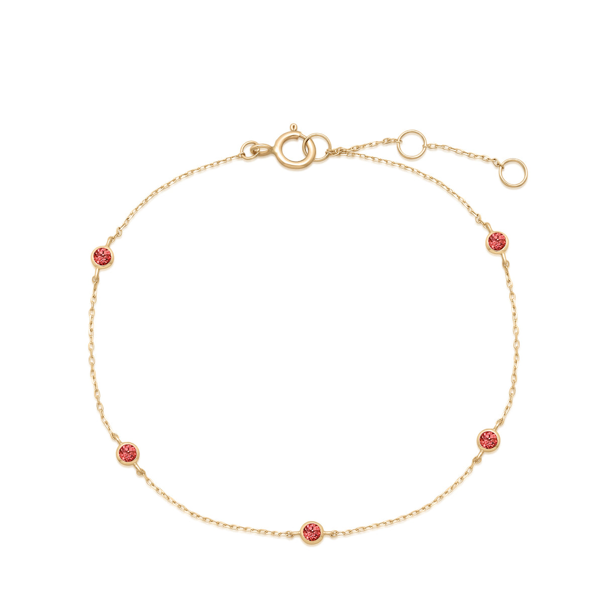 Birthstone Bezel Lab-Grown Diamond Bracelet — 12 Month Colors
