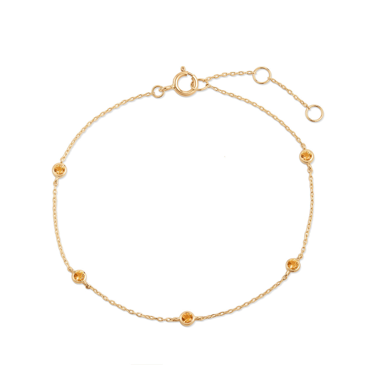 Birthstone Bezel Lab-Grown Diamond Bracelet — 12 Month Colors