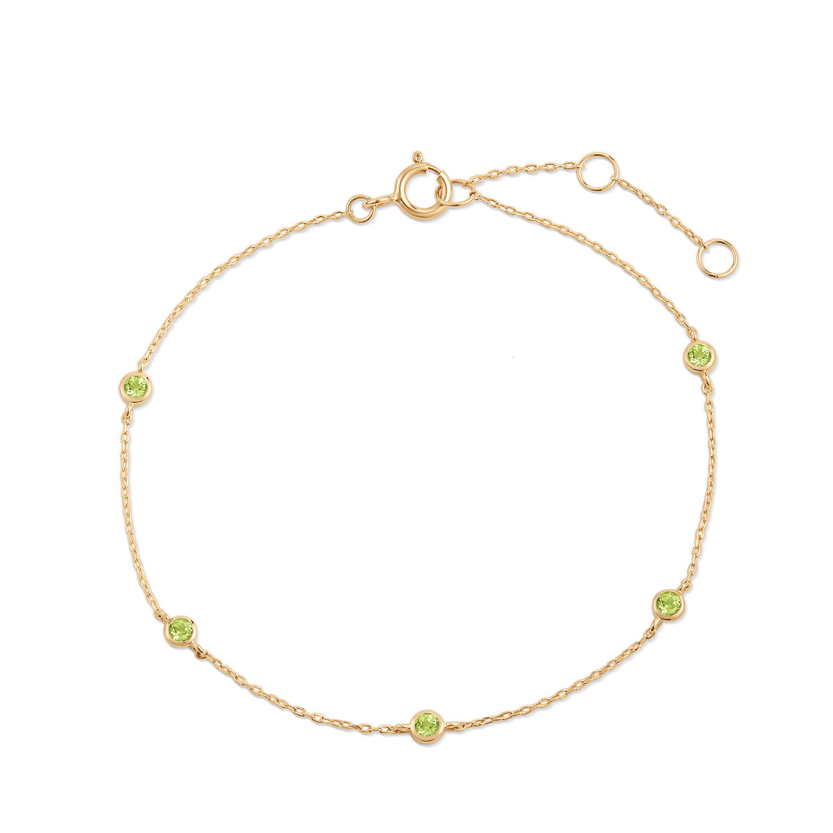 Birthstone Bezel Lab-Grown Diamond Bracelet — 12 Month Colors