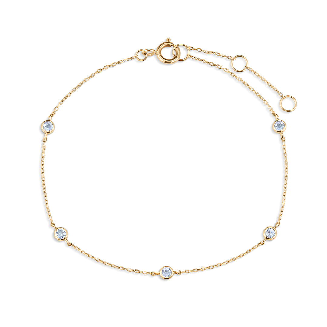 Birthstone Bezel Lab-Grown Diamond Bracelet — 12 Month Colors
