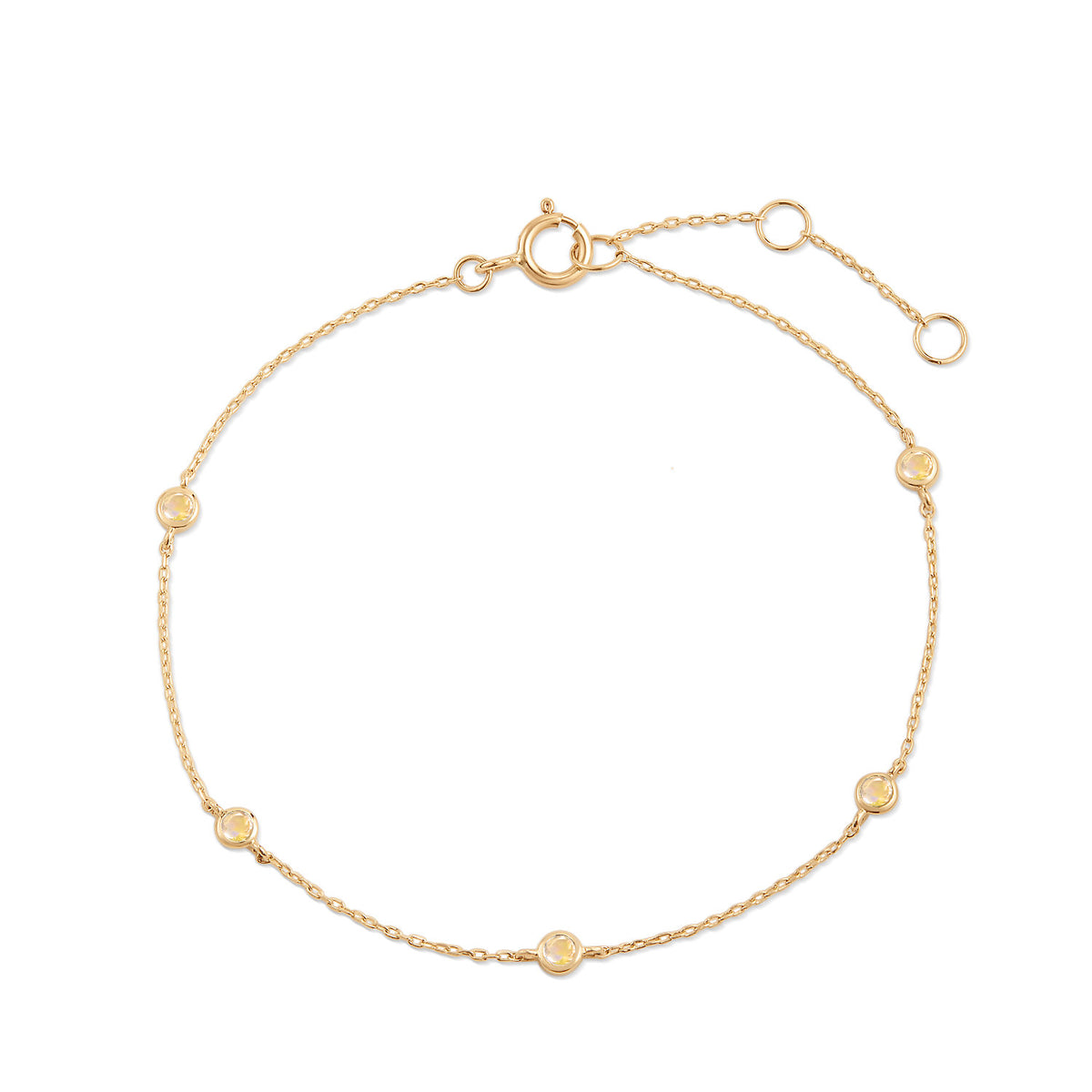 Birthstone Bezel Lab-Grown Diamond Bracelet — 12 Month Colors