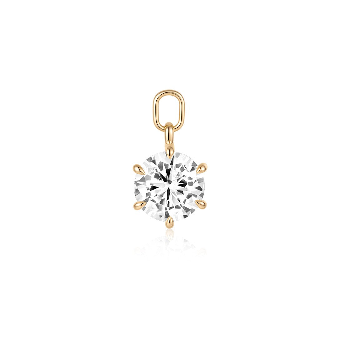 Round Lab-Grown Diamond Solitaire Charm