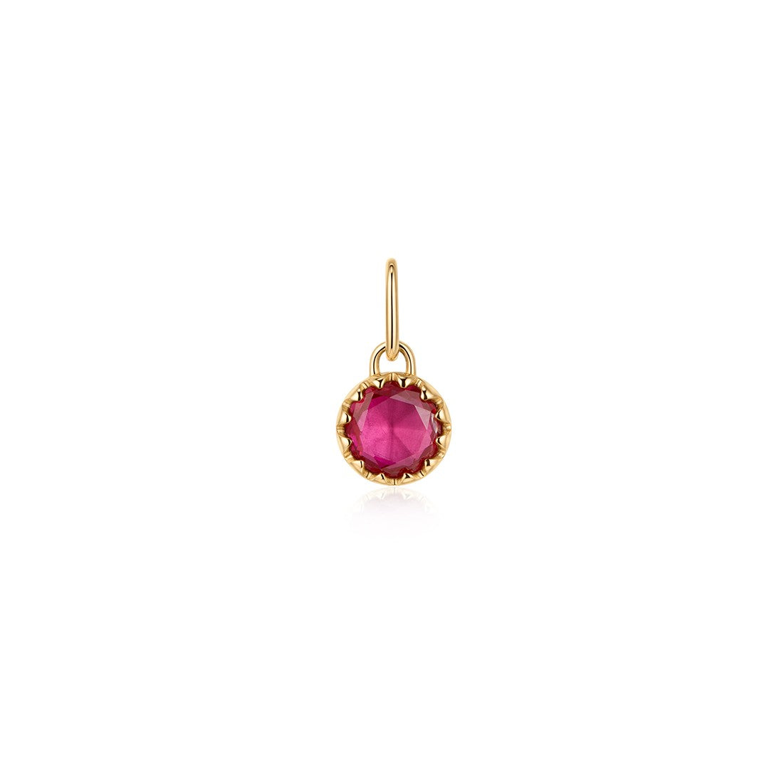 Round Lab-Grown Ruby Charm