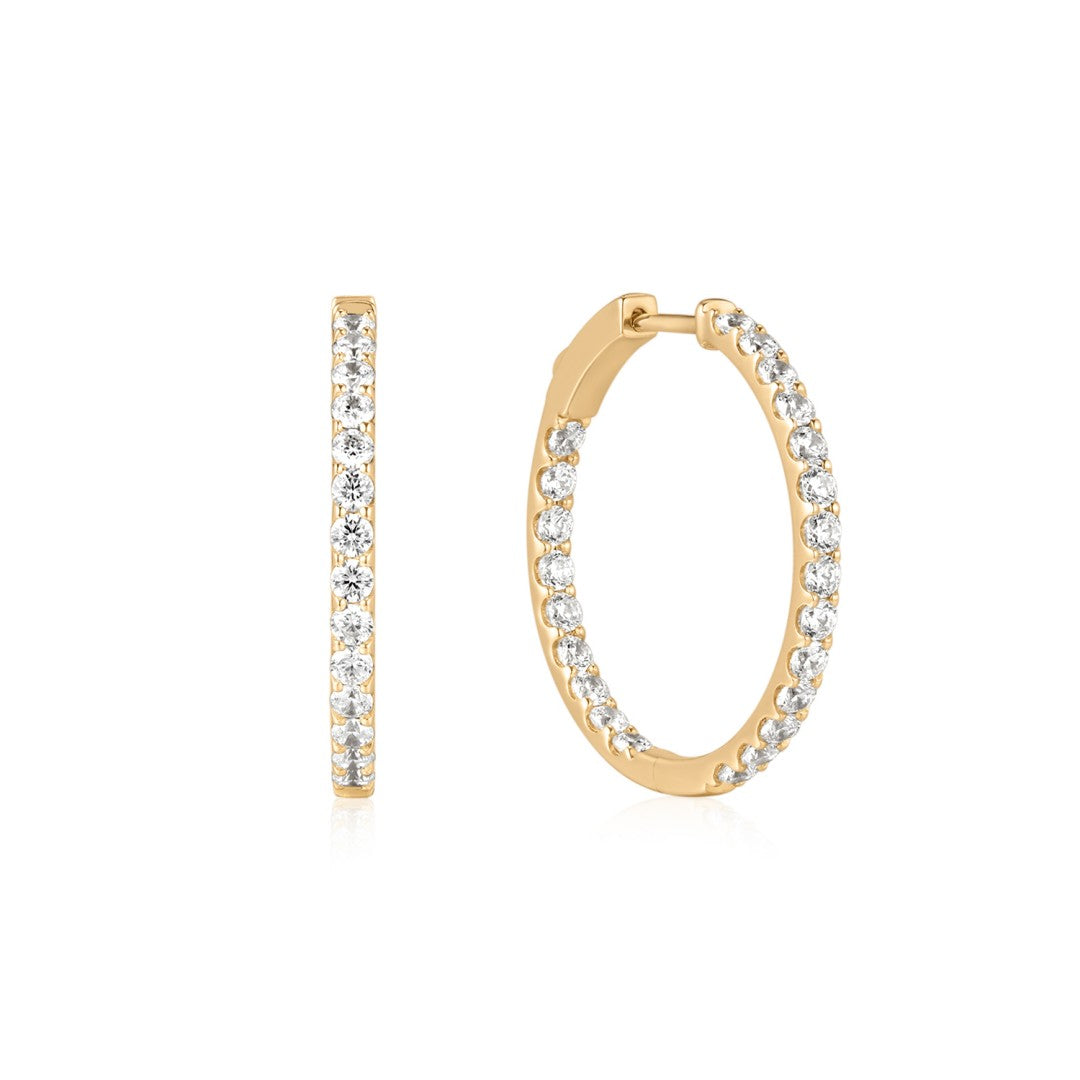 Classic Pavé Hoop Earrings
