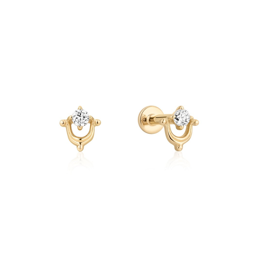 Diamond Flat Back Piercing Stud