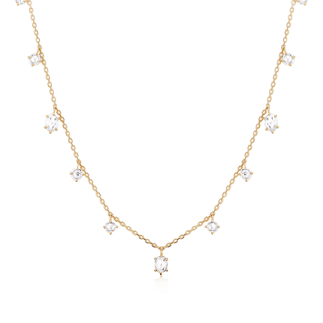 Prong-Set Lab-Grown Diamond Station Necklace