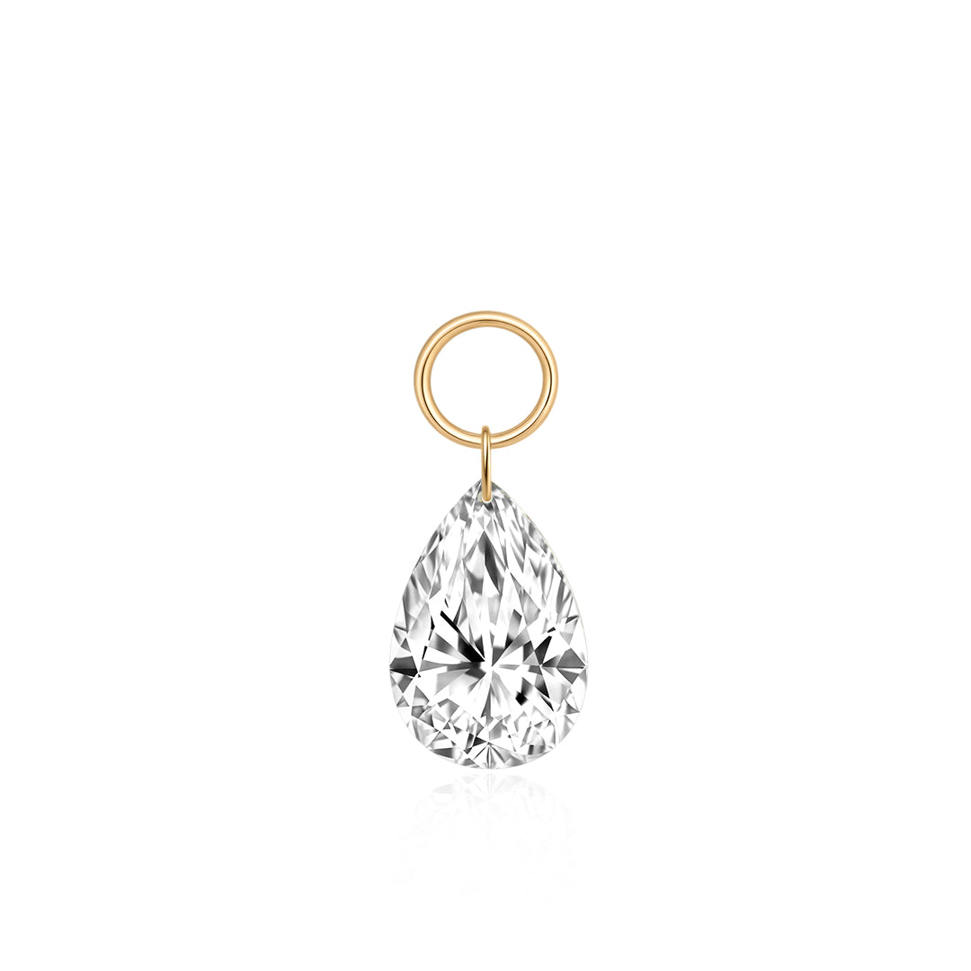 Floating Pear Lab-Grown Diamond Charm