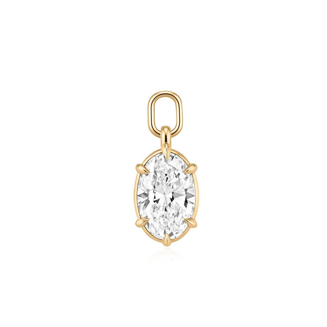 3.9ct Oval Lab-Grown Diamond Solitaire Charm