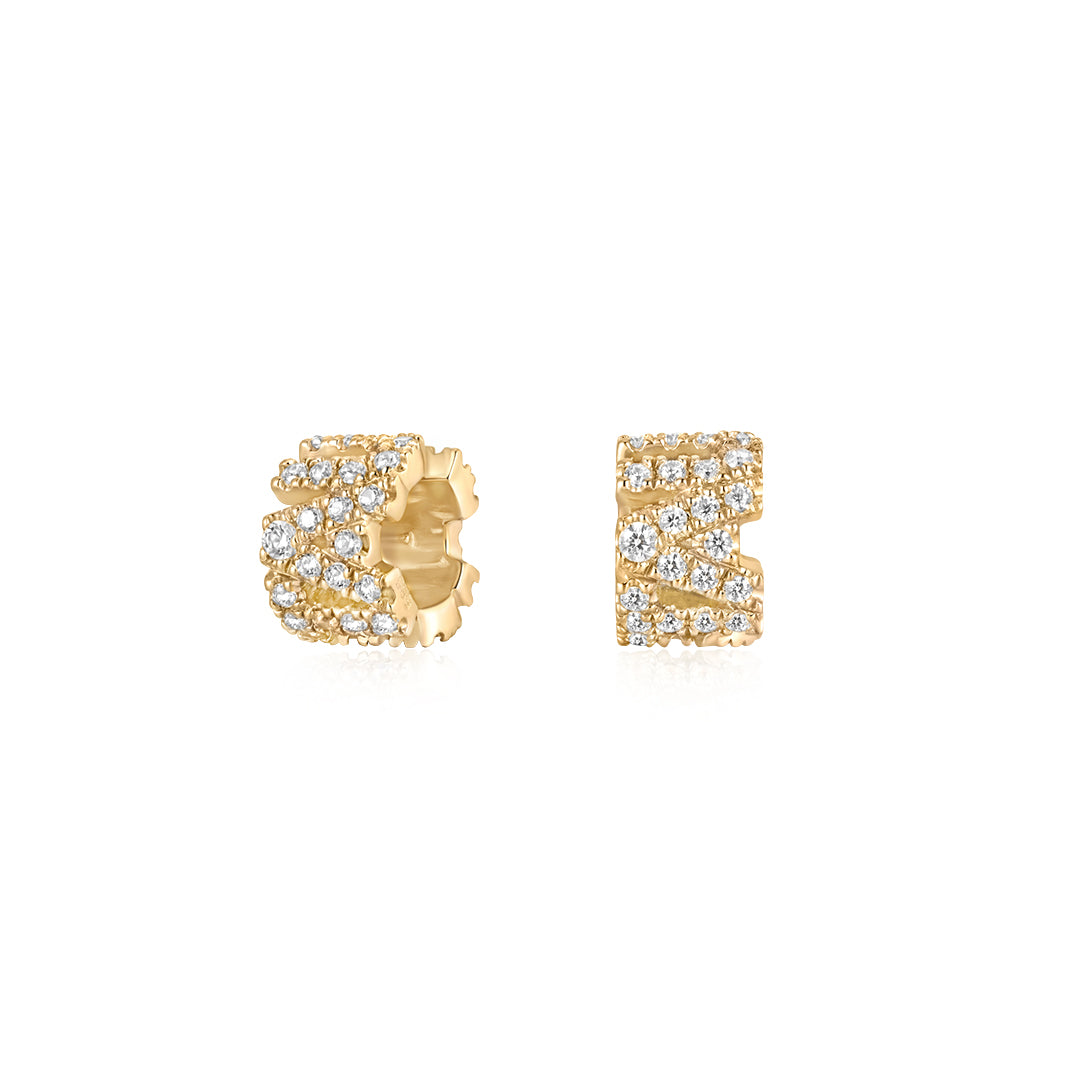 Initial Lab-Grown Diamond Slider Bead Charm
