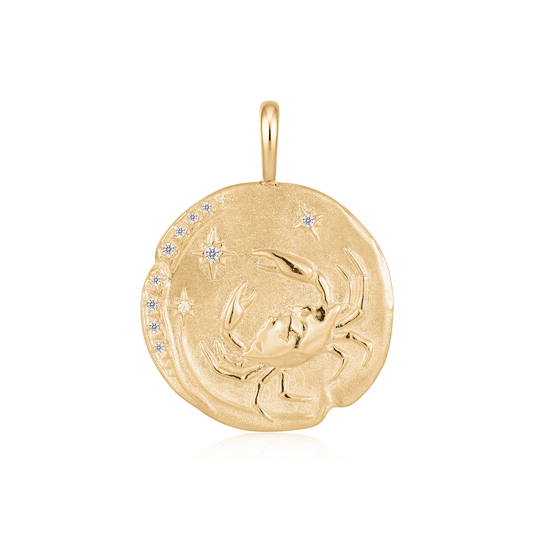Lab-Grown Diamond Zodiac Coin Pendant