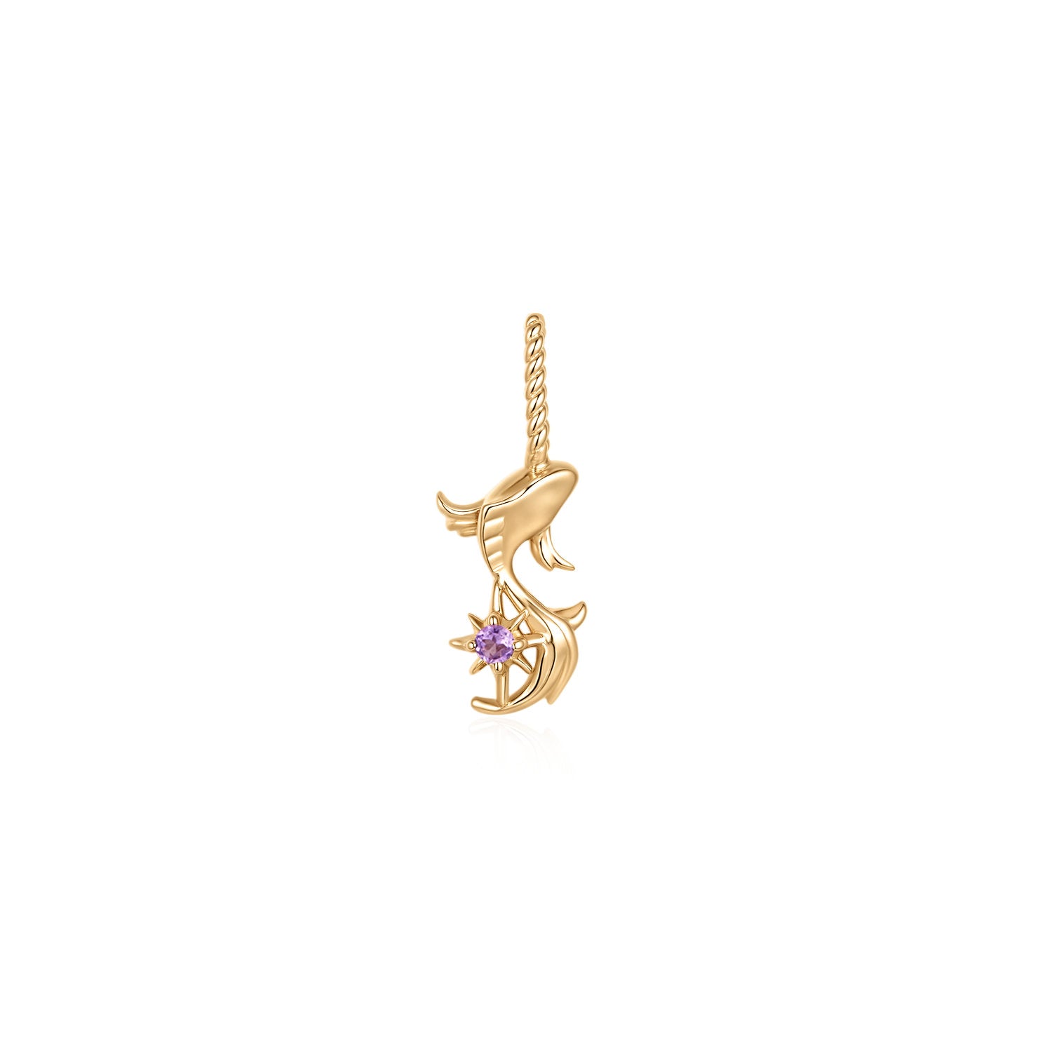 Celestial Pisces Birthstone Charm