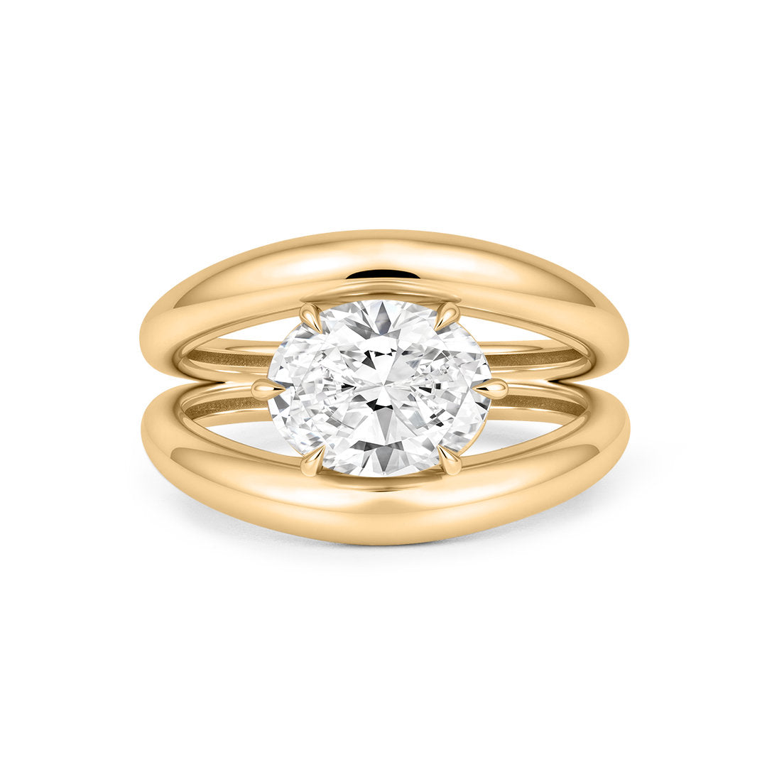 Oval Lab-Grown Diamond Double-Band Ring