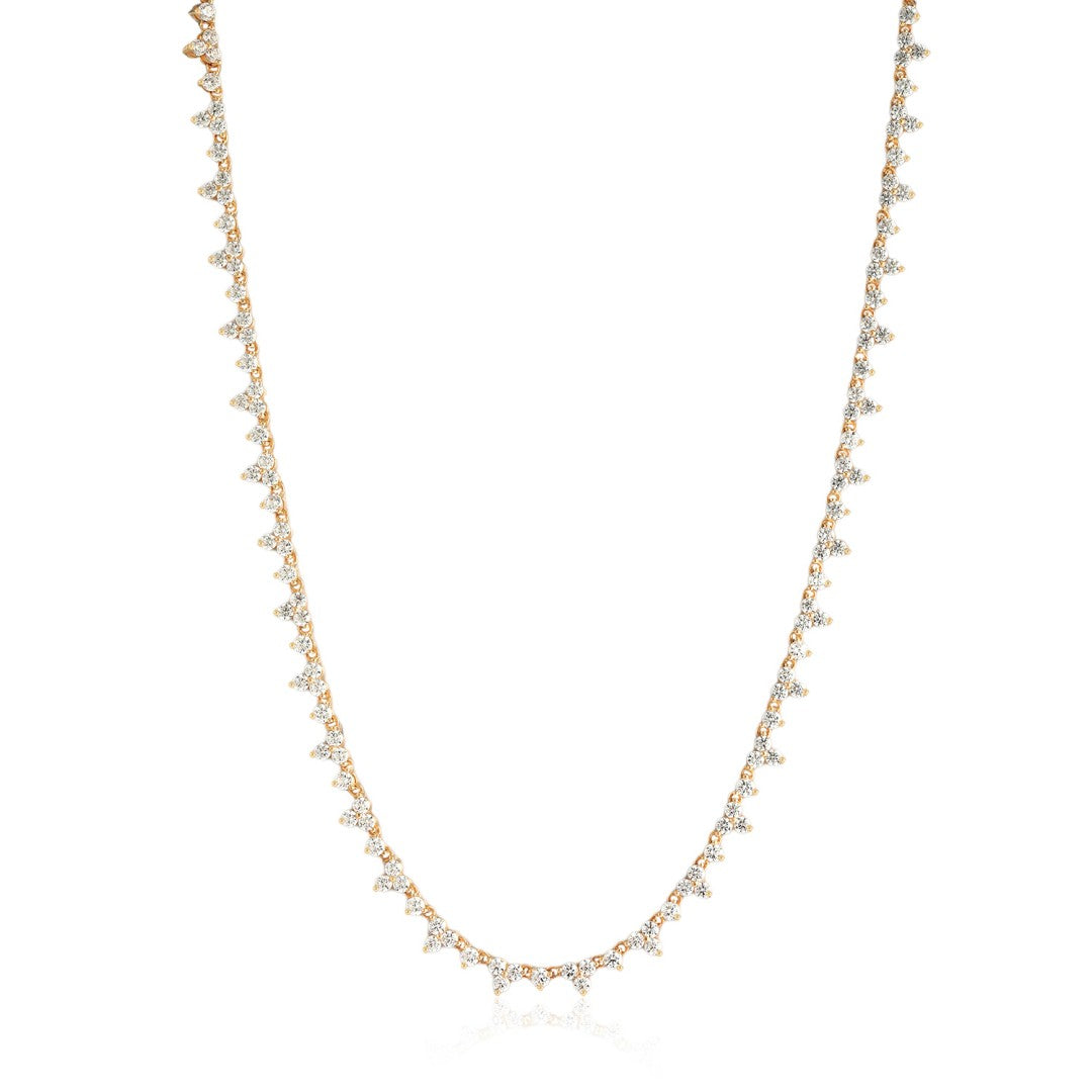 Cluster Lab-Grown Diamond Tennis Necklace