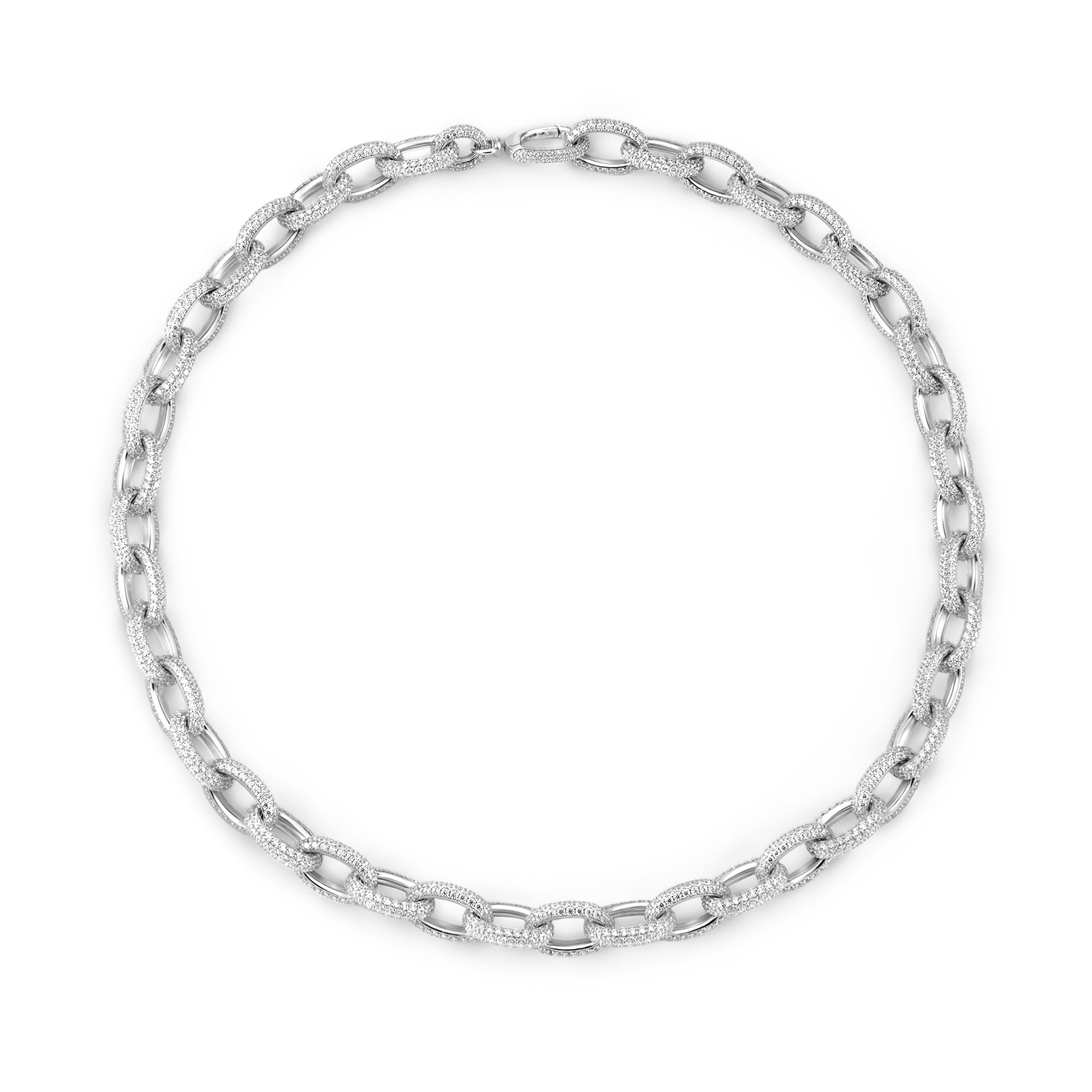 Pavé Lab-Grown Diamond Statement Link Chain Necklace