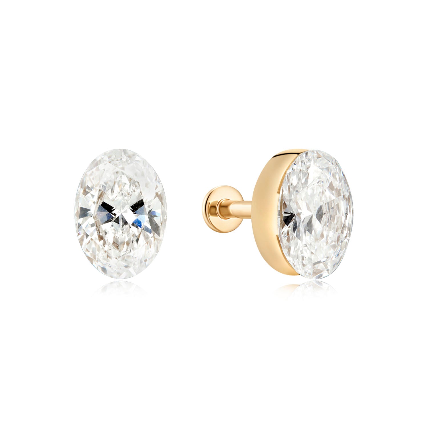 Essentials Oval Lab-Grown Diamond Studs