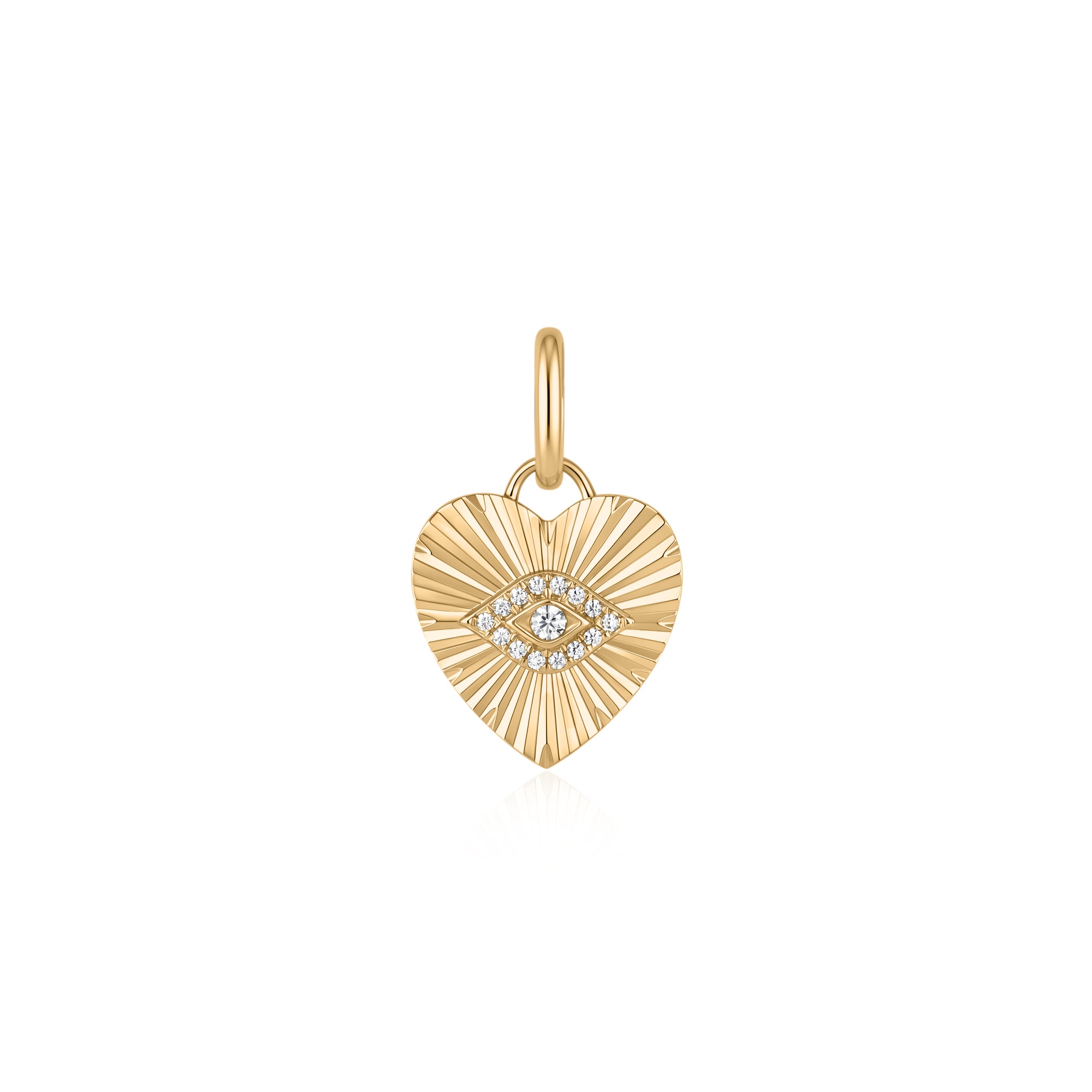 Lab-Grown Diamond Evil Eye Medallion Charm