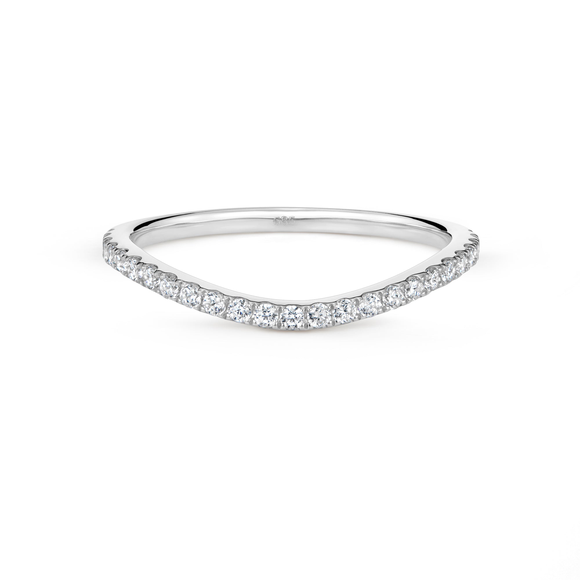 Lab-Grown Diamond Curve Contour Ring